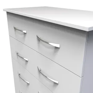 Heddon 5 Drawer Chest in White Matt