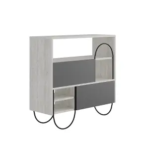 Decortie Norfolk Shoe Cabinet Ancient White Anthracite Grey