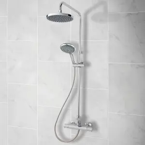 Triton Benito Chrome effect Rear fed Thermostatic Mixer Multi head shower