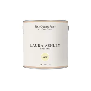 Laura Ashley Primrose White Matt Emulsion paint, 2.5L