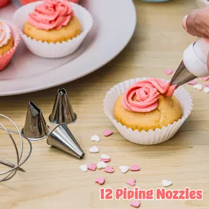 20PCS Cake Decorating Set Nonstick Tin, Sieve, Demoulding Kniifee & Removable Pan