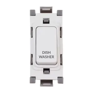 Deta G3556 Grid Switch 20 Amp Double Pole marked Dish Washer (White)