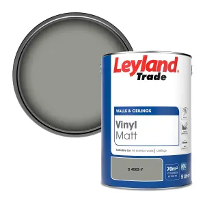 Leyland Trade Vinyl Matt Walls & Ceilings Emulsion Paint (S 4502-Y) 5L