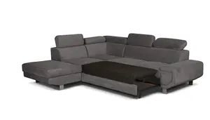 Artic Sofa-Bed with Storage Left Hand Facing Corner in Grey