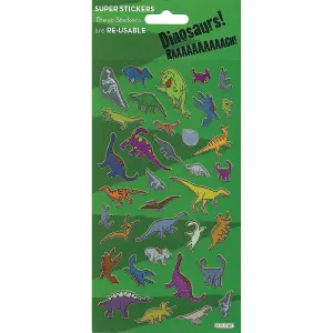 Paper Projects Reusable Foil Dinosaurs Stickers Multicoloured (One Size)