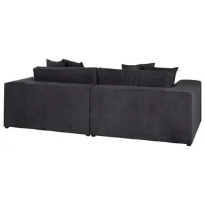 Beliani Modern 3 Seater Sofa Black GLORVIKA