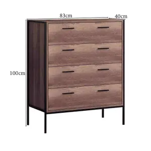 FWStyle 3pc Bedroom Furniture Set Bedside Table Chest Of Drawers Wardrobe