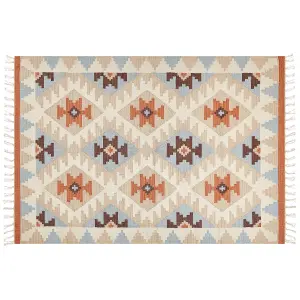 Cotton Kilim Area Rug 160 x 230 cm Multicolour DILIJAN