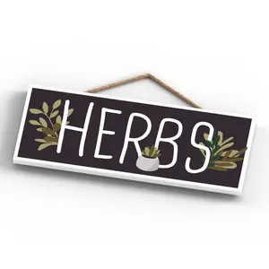 Garden Herbs Wooden Signs and Plaques Wall Decor