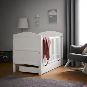 Whitby Cot Bed & Underdrawer White