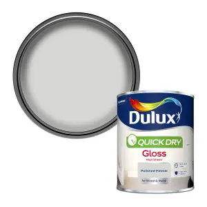 Dulux Quick dry Polished pebble Gloss Metal & wood paint, 750ml