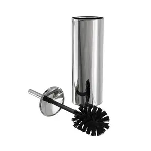 GoodHome Koros Polished Chrome effect Stainless steel Toilet brush & holder