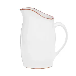 Maison by Premier Calisto White Glazed Terracotta Pitcher