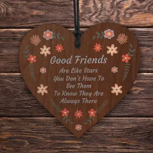 Red Ocean Thoughtful Gifts For Good Friend Wooden Heart Friendship Gifts For Her Keepsake Best Friend Gifts