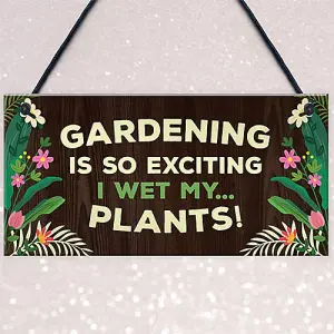 Red Ocean Gardening Gifts Funny Garden Sign Gift For Her Garden Shed Summer House Plaque