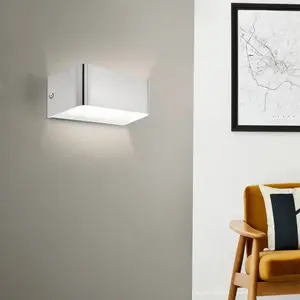 EGLO Sania 4 LED Satin Nickel Cube Aluminium Wall Light