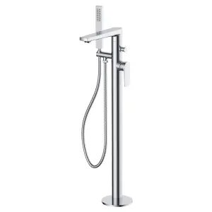 RAK Blade Polished Chrome Freestanding Bath Shower Mixer Tap Solid Brass