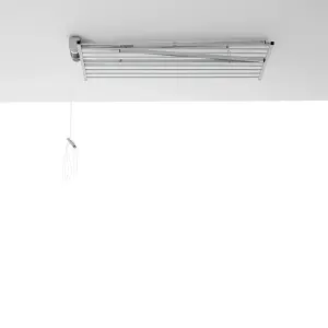 Mini 120, Foldable and retractable vertical ceiling dryer, White 128x54x25 cm