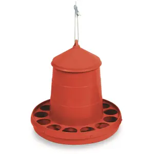 Gaun Plastic Poultry Feeder Red (4kg)