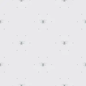 Sophie Allport Grey Bees Pearl effect Embossed Wallpaper