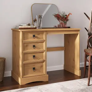 Corona Dressing Table Desk Mexican Solid Pine Computer