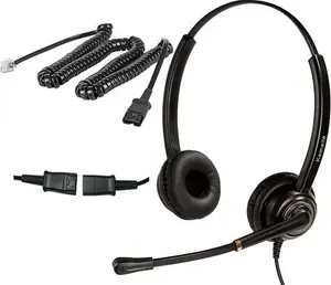 KEMEILE Corded Rj9 Telephone Headset With Noise Cancelling Microphone Compatible With Polycom AVAYA Fanvil Audiocodes Shoretel Nortel Norstar Zultys