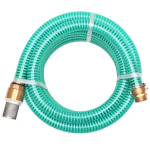 Berkfield Suction Hose with Brass Connectors 15 m 25 mm Green