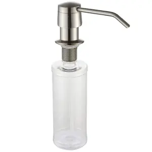 Astini Brushed Steel 270ml Integrated Kitchen Sink Soap Dispenser