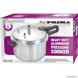 New 5 Litre Pressure Cooker Aluminium Kitchen Cooking Steamer Catering Handle