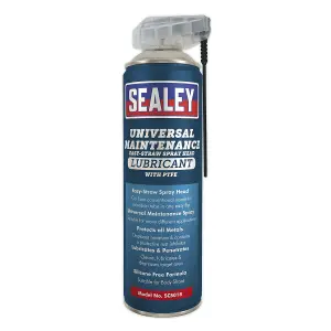 Sealey Universal Maintenance Lubricant with Easy-Straw Spray Head & PTFE 500ml SCS018S