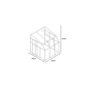 Palram - Canopia 6x6 ft & 1 window Barn Plastic Sun room (H)2470mm x (W)2010mm