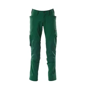 Mascot Accelerate Stretch Trousers with Kneepad Pockets - Green   (31.5) (Leg Length - Regular)