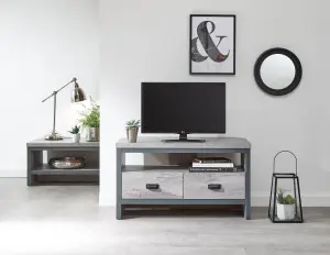 GFW Boston Corner TV Unit Grey