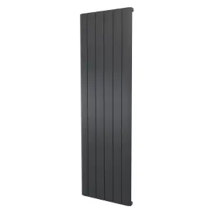 Agadon Paris Aluminium Designer Radiator 1800 x 565 mm Textured Anthracite - 4276 BTU - 10 Years Guarantee