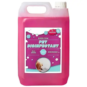 1 x 5 Litre Pet Disinfectant Fresh Bubble Gum Breaks Down Odours Including Sweat, Urine & Faeces