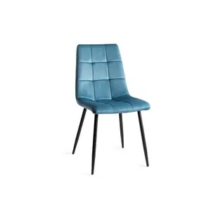 Cressida Upholstered Dining Chair (Set of 2) Petrol Blue