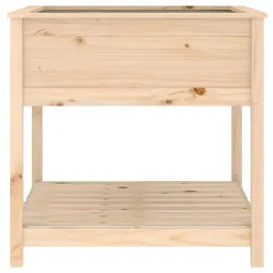 Berkfield Planter with Shelf 82.5x82.5x81 cm Solid Wood Pine