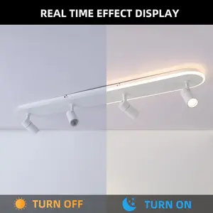 White LED Adjustable Fixed Track Lighting Head