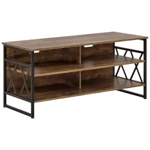 Beliani Industrial TV Stand Brown CARLISLE