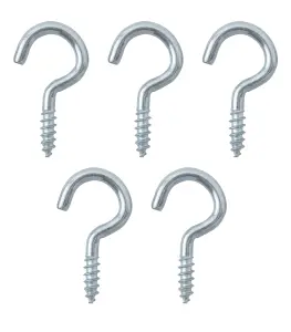 Zinc-plated Small Cup hook (L)20mm, Pack of 10