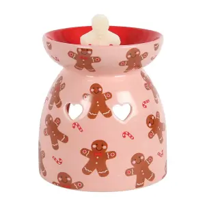 Something Different Gingerbread Man Wax Melt Burner Set Red/Brown (One Size)