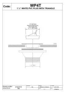 McAlpine WP4T 1.75" White PVC Plug With Triangle