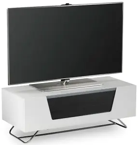 Chromium TV-Stand with 1 Flap White CRO2-1000CB-WHT