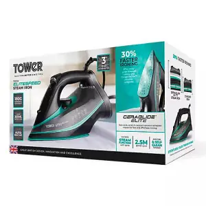 Tower Ceraglide 3100W Iron Black and Teal