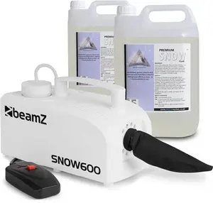 Beamz SNOW600 Snow Machine With Remote Control & 10L Fluid