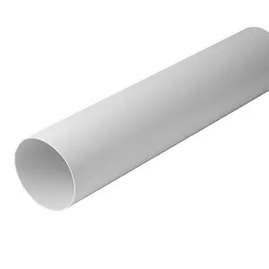 125mm / 1m Plastic Round Ducting Ventilation Duct Pipe