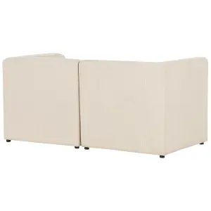 2 Seater Modular Jumbo Cord Sofa Beige LEMVIG