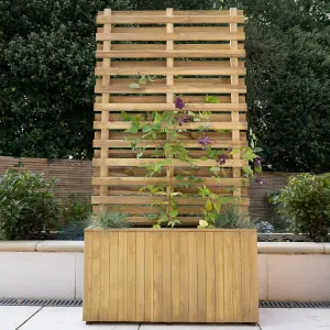 Forest Garden Living Screen Natural Timber Rectangular Planter (H)180cm (W)90cm