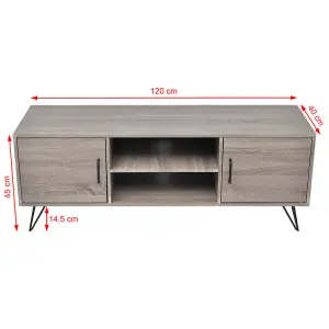 Berkfield TV Cabinet 120x40x45 cm Grey