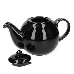 London Pottery Globe Solid Colour Teapot Black / 1.2 L